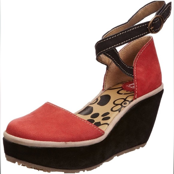 Fly London Shoes - Fly London Leather Penn Wedges Size 36